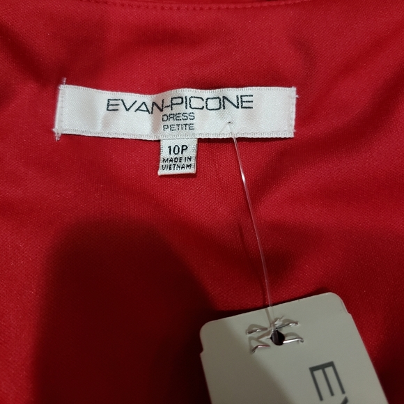 Evan-Picone candy cane red sleeveless empire dress - Picture 4 of 5